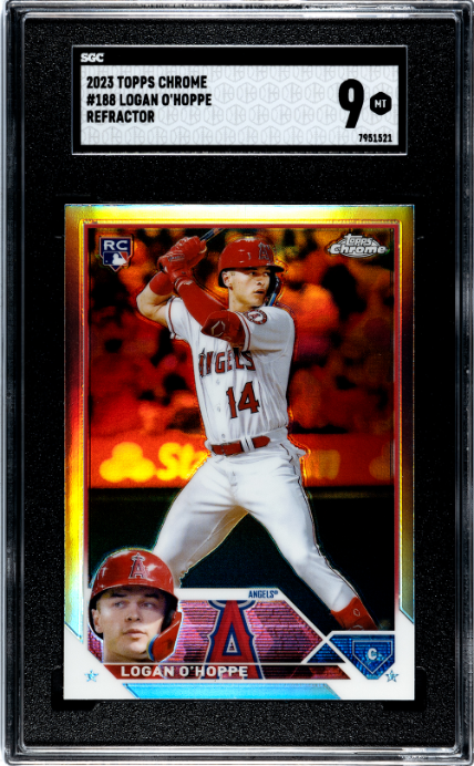 2023 Topps Chrome #188 Logan O'Hoppe Refractors SGC 9