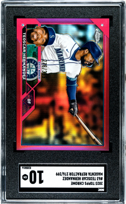 2023 Topps Chrome #63 Teoscar Hernández Magenta Refractors SGC 10 #/399
