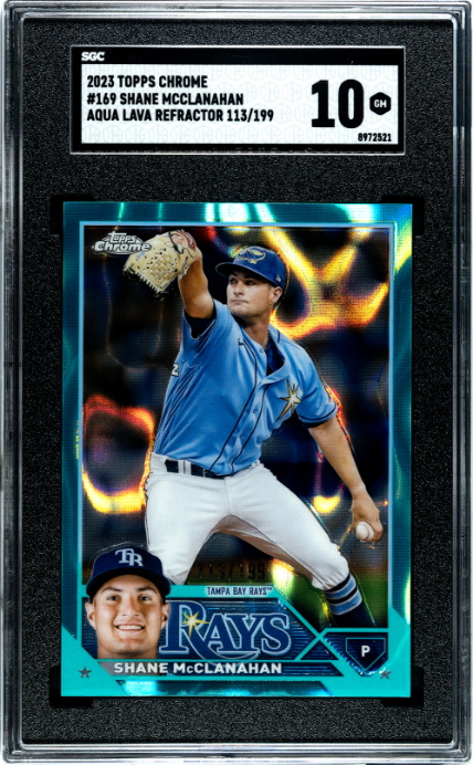 2023 Topps Chrome #169 Shane McClanahan Aqua Lava Refractors SGC 10 #/199