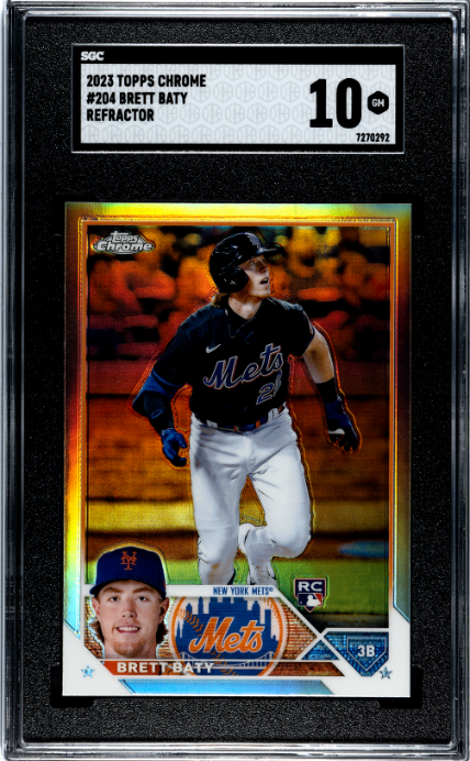 2023 Topps Chrome #204 Brett Baty Refractors SGC 10
