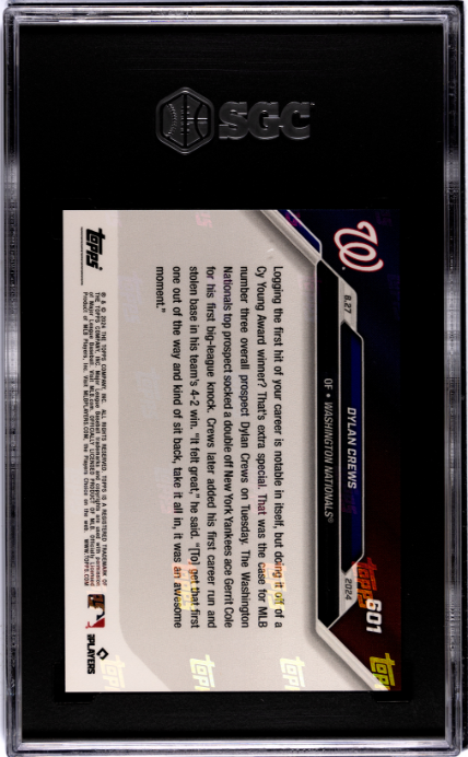 2024 Topps Now #601 Dylan Crews SGC 10