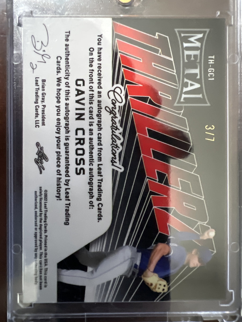 2022 Leaf Metal #BA-GC1 Gavin Cross