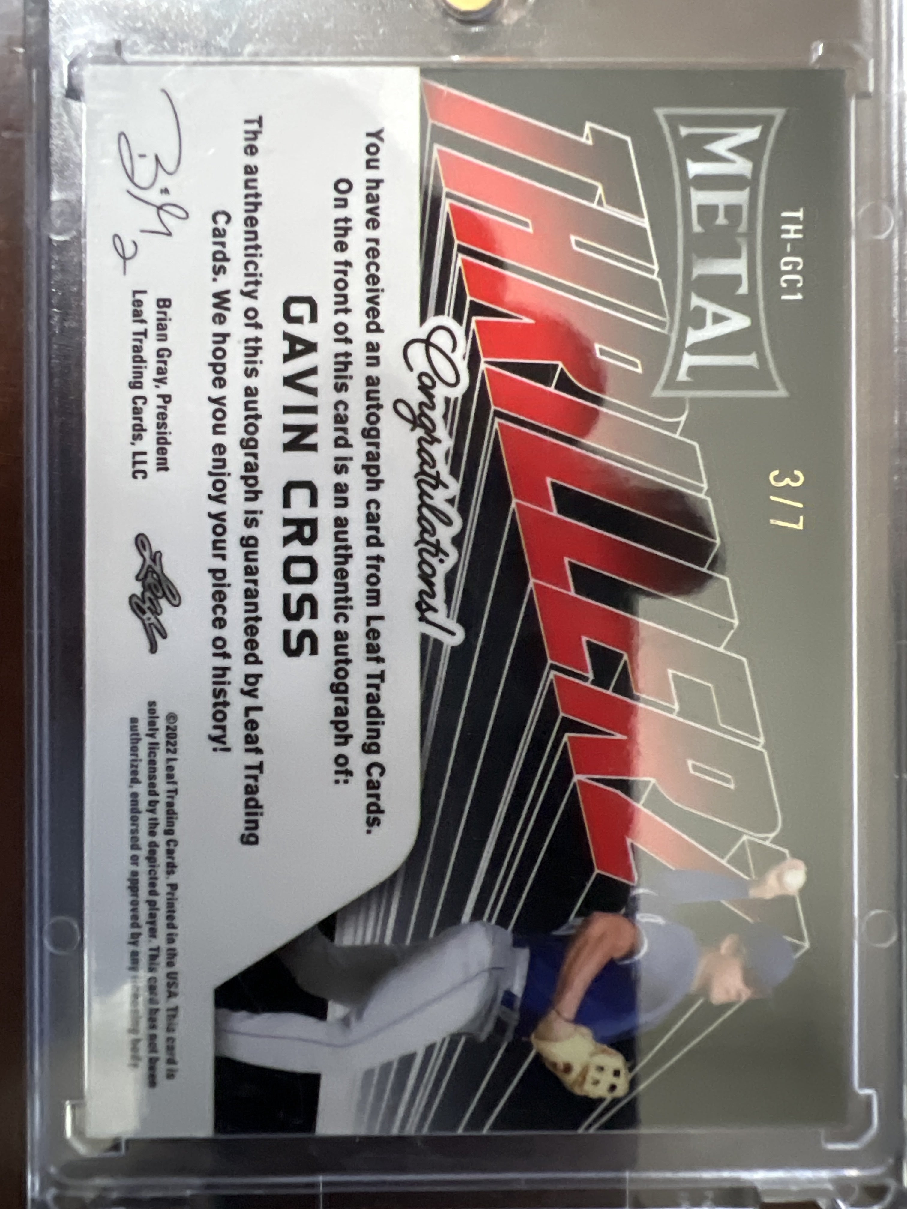 2022 Leaf Metal #BA-GC1 Gavin Cross