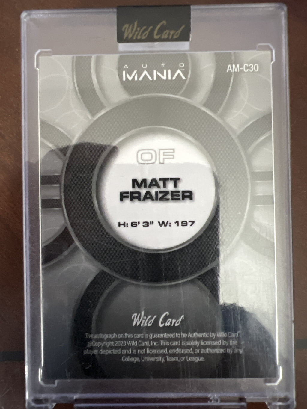 2023 Wild Card AutoMania - Circles Rainbow/Rainbow #AM-C30 Matt Fraizer