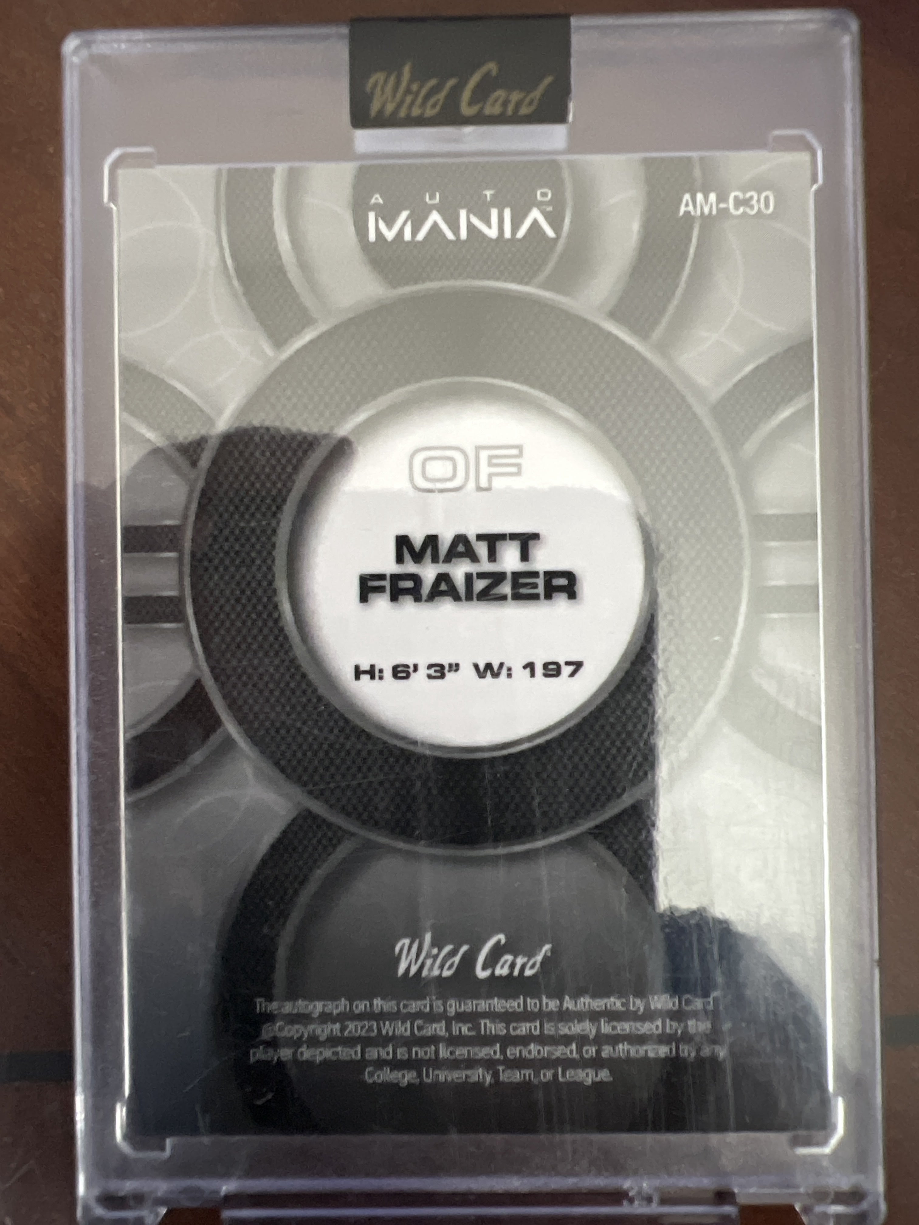 2023 Wild Card AutoMania - Circles Rainbow/Rainbow #AM-C30 Matt Fraizer