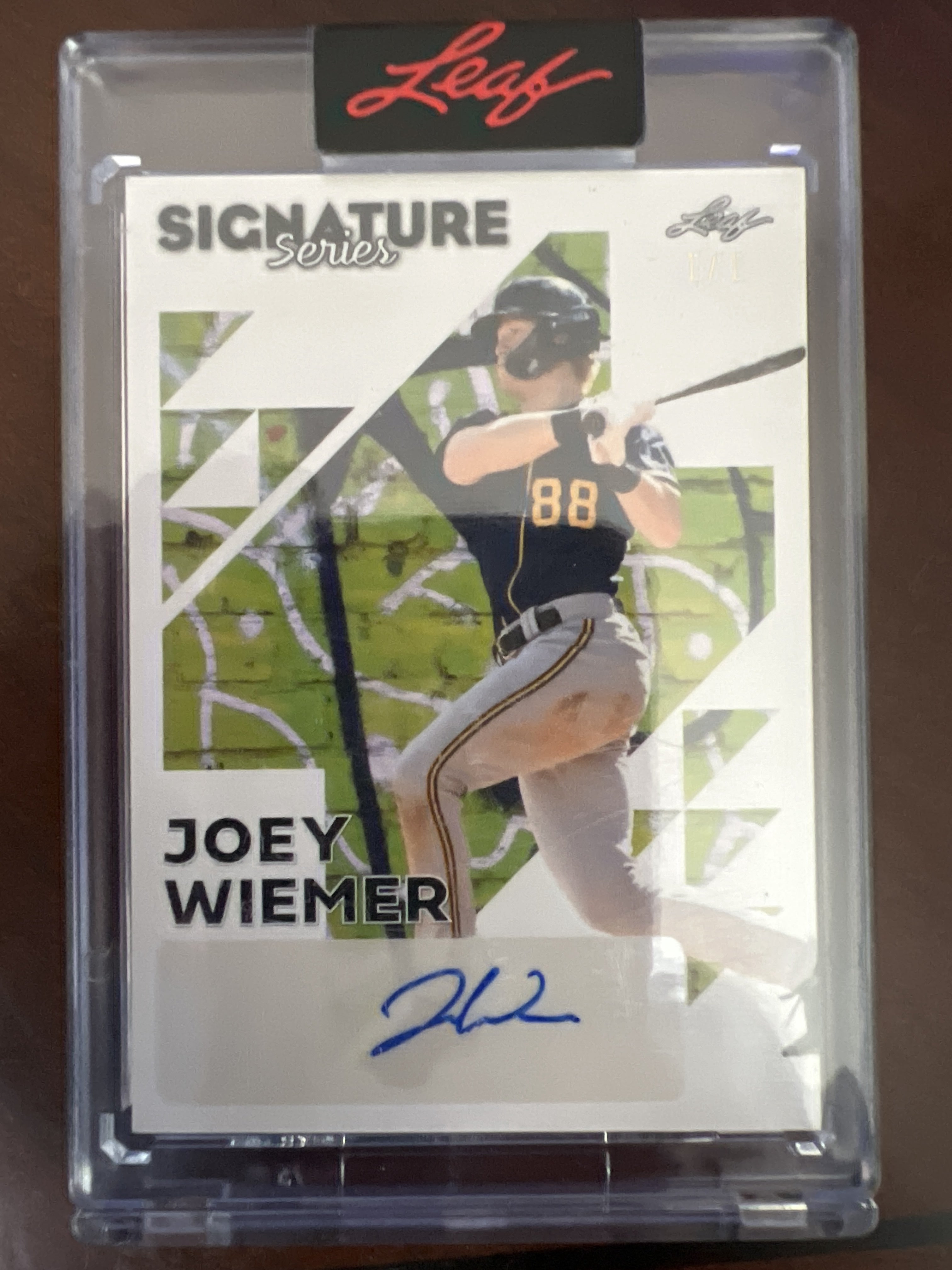 2023 Leaf Signature Series #BA-JW3 Joey Wiemer #/1