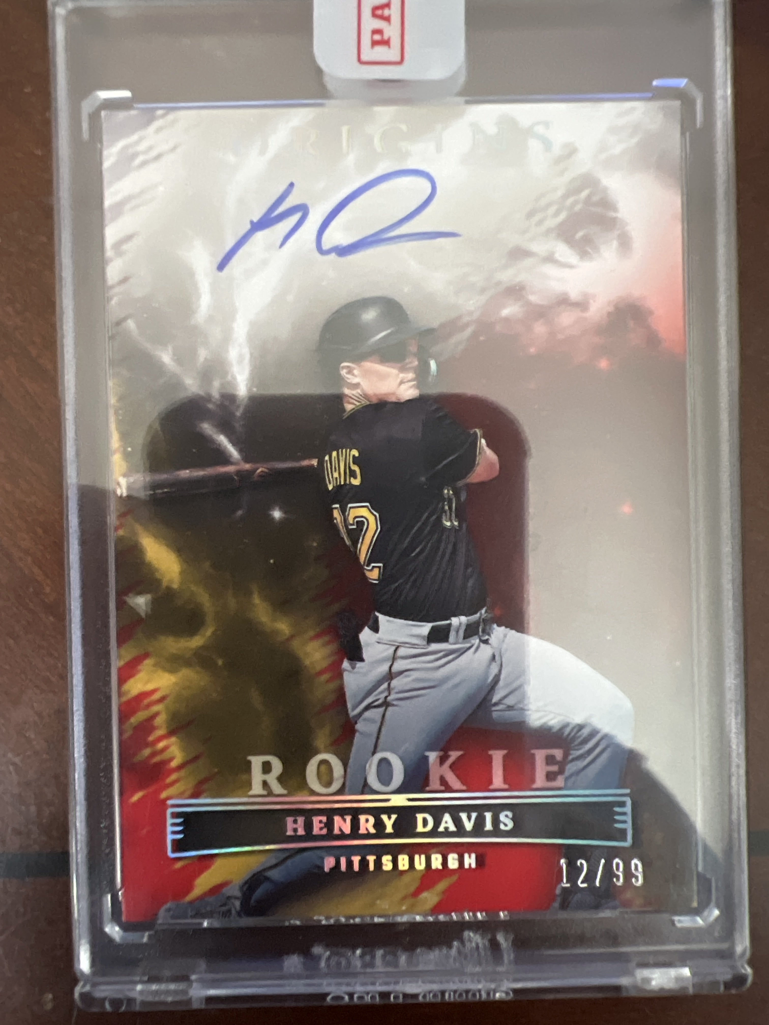 2023 Panini Chronicles - Origins Rookie Signatures Red #OPS-HD Henry Davis #/99