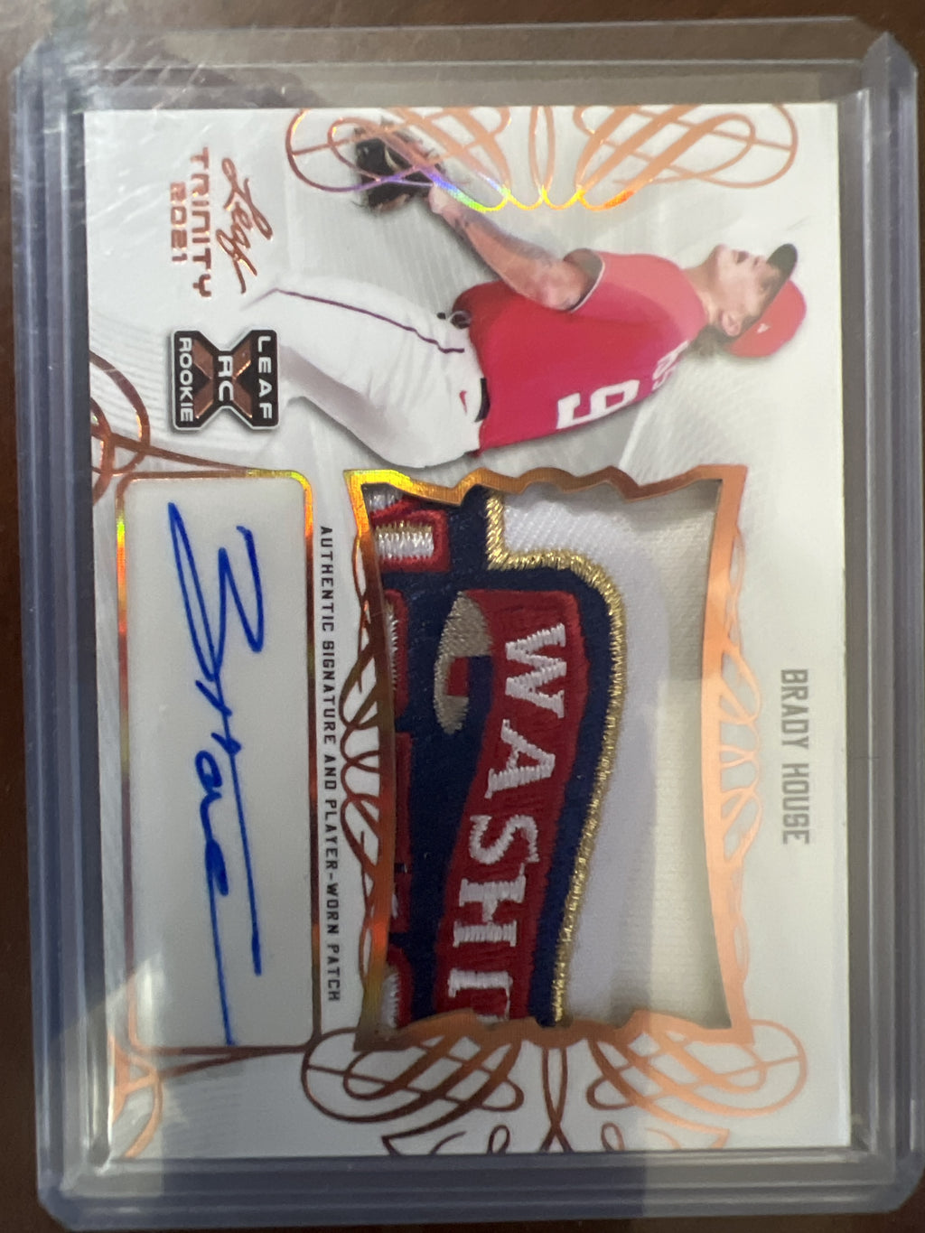 2021 Leaf Trinity #PA-BH1 Brady House Patch Autographs Bronze