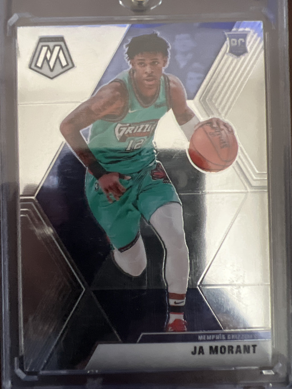 2019-20 Panini Mosaic #219 Ja Morant Silver Prizm