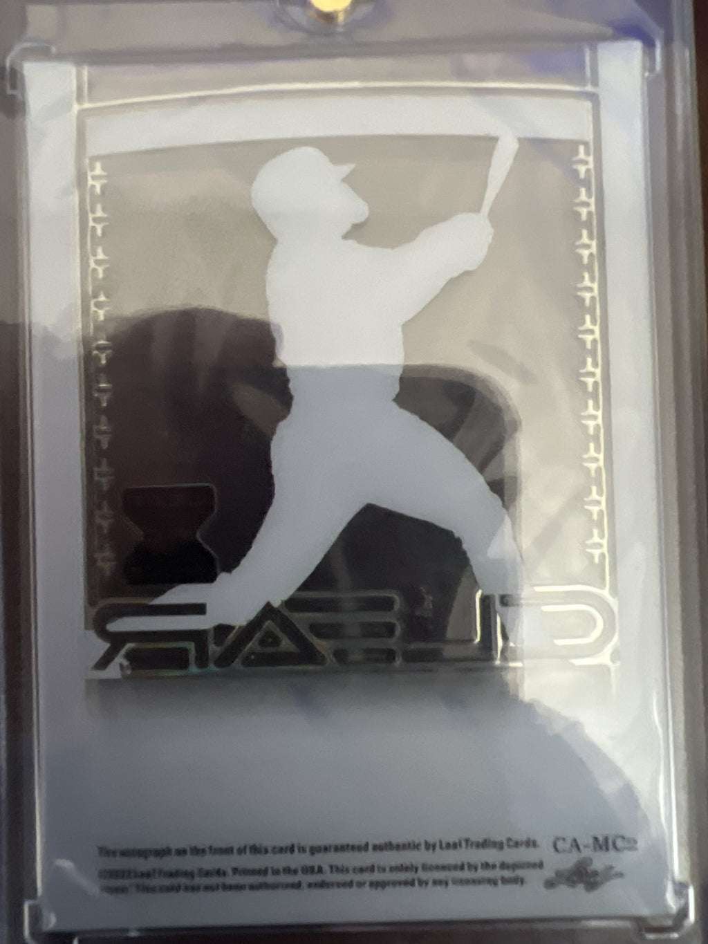 2022 Leaf Trinity #CA-JJ1 Jace Jung Clear Autographs Foil Emerald Spectrum