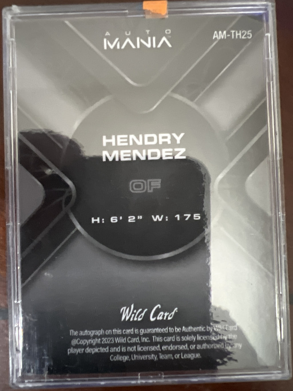 2023 Wild Card AutoMania - Triangle Rainbow Orange #AM-TH25 Hendry Mendez