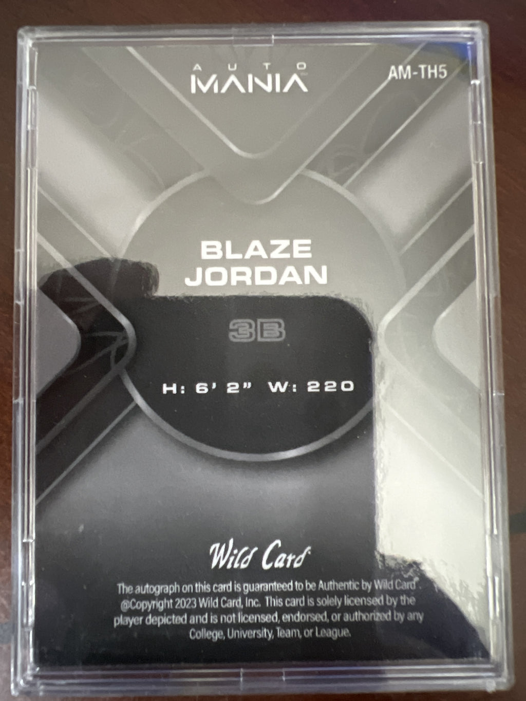 2023 Wild Card AutoMania - Triangle Kaleidoscope Orange #AM-TH5 Blaze Jordan