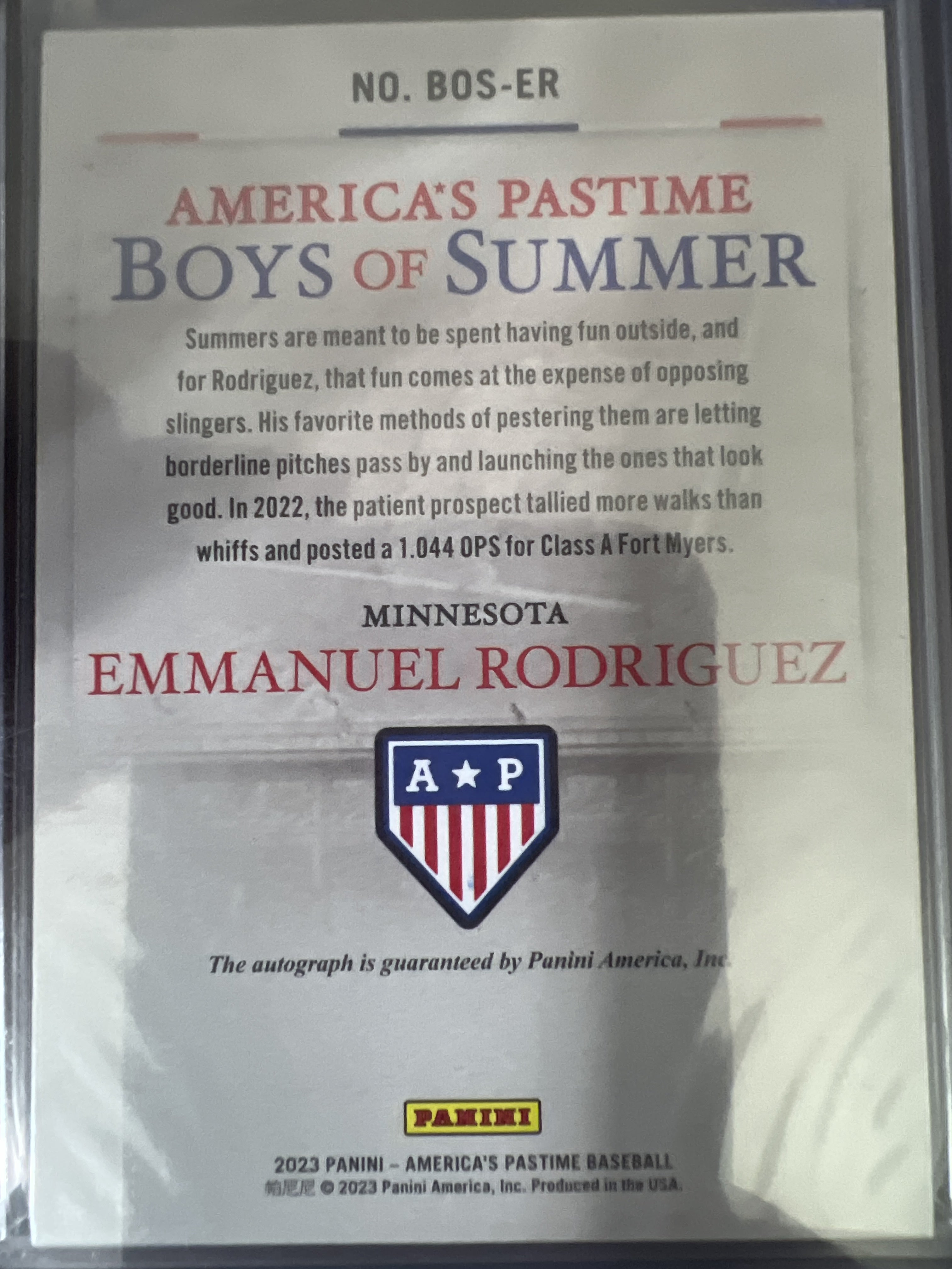 2023 Chronicles Emmanuel Rodriguez Boys of Summer Gold Auto /25