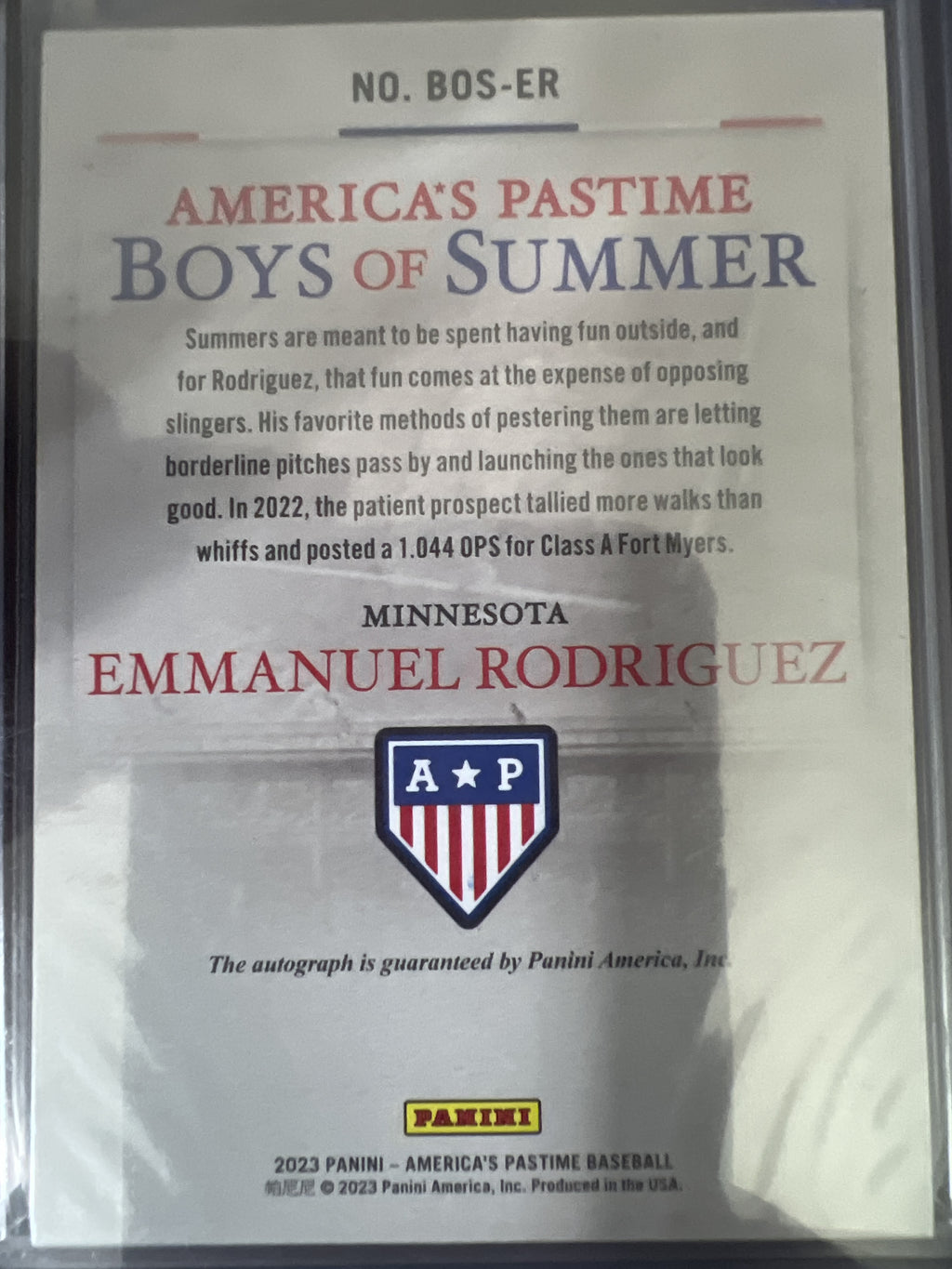 2023 Chronicles Emmanuel Rodriguez Boys of Summer Gold Auto /25