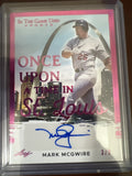 2024 Leaf In The Game Used Mark McGwire Once Upon A Time Pink Holo /9 OUT-MM1