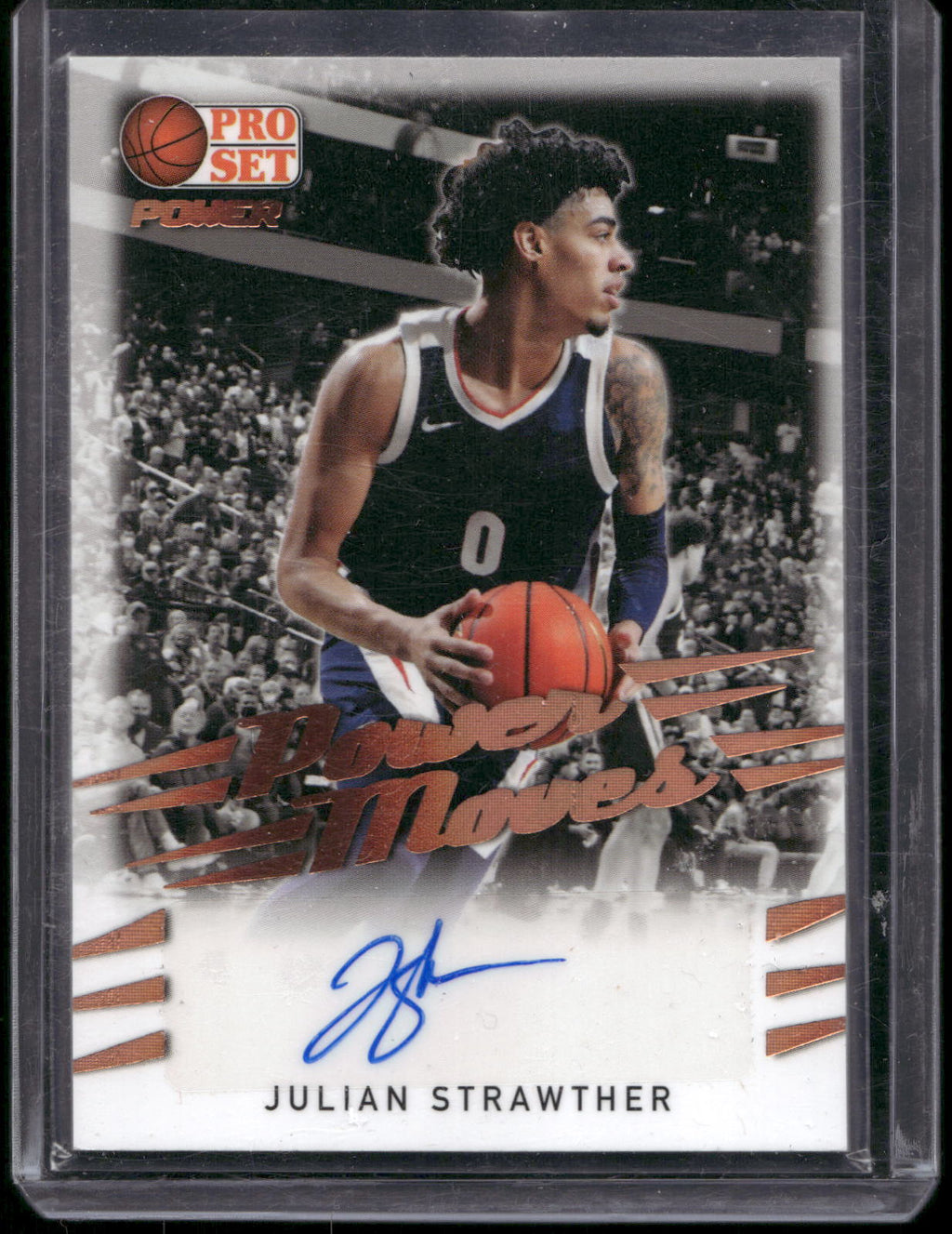 2021-22 Pro Set Power #PM-JS2 Julian Strawther Power Moves Autographs