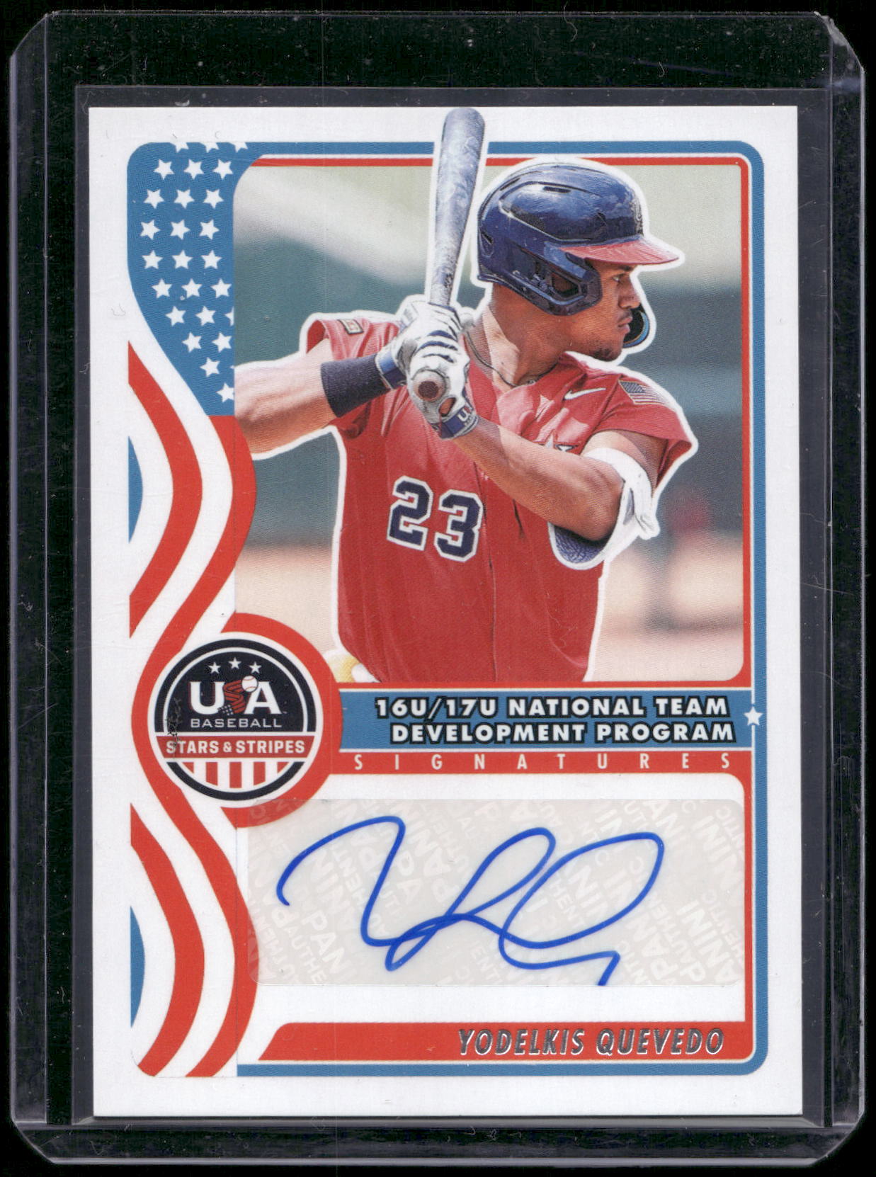 2025 Panini Stars & Stripes USA Baseball Yodelkis Quevedo Auto #NTS-YQ