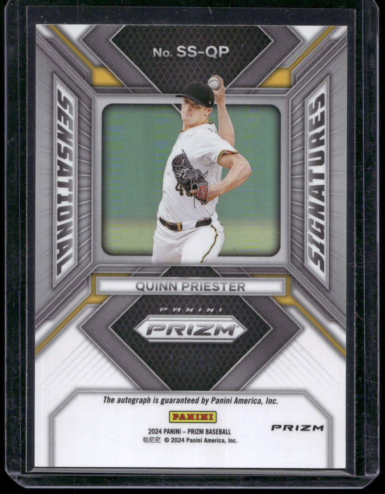 2024 Panini Prizm #SS-QP Quinn Priester Sensational Signatures Blue Prizm