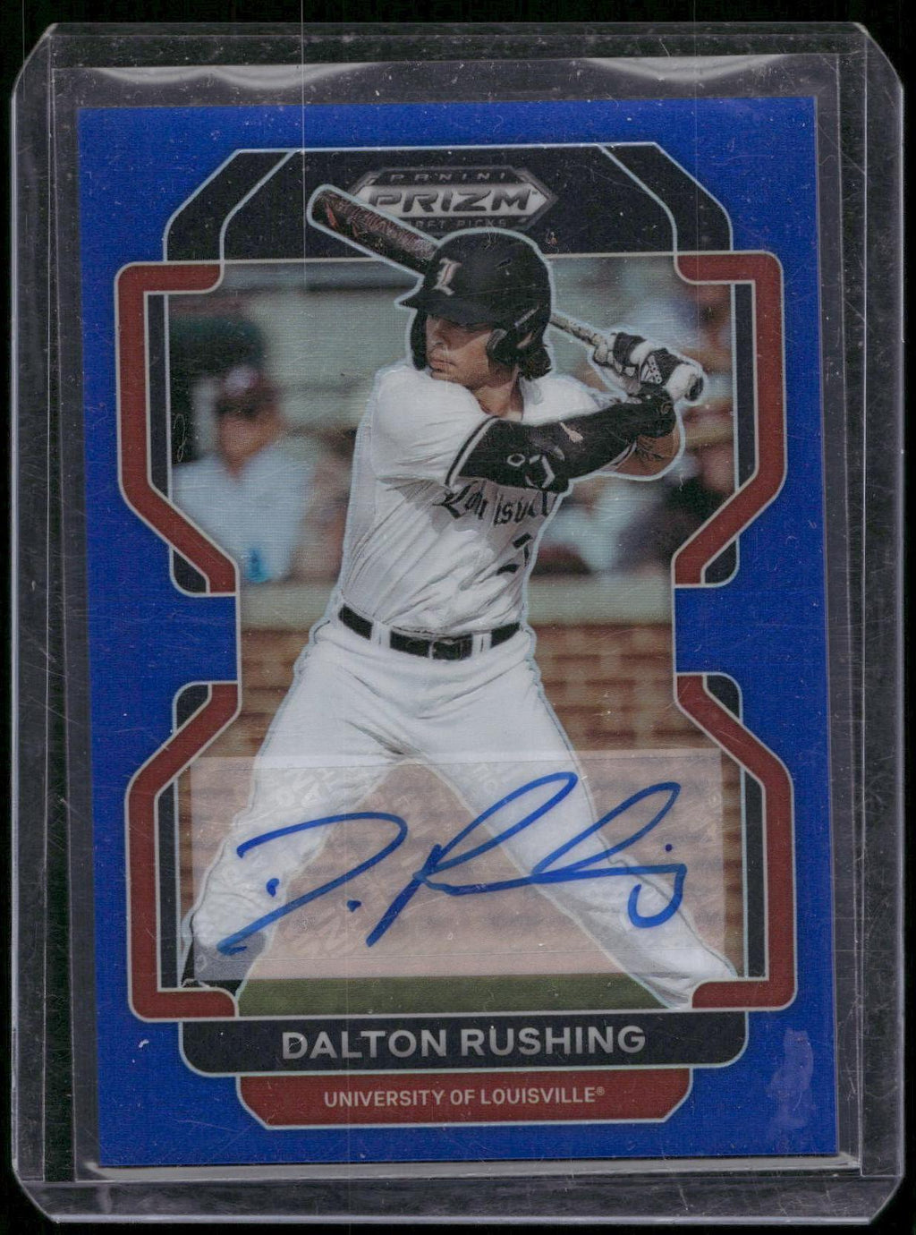 2022 Panini Prizm Draft Picks #PDP40 Dalton Rushing Base Autographs Blue #/99