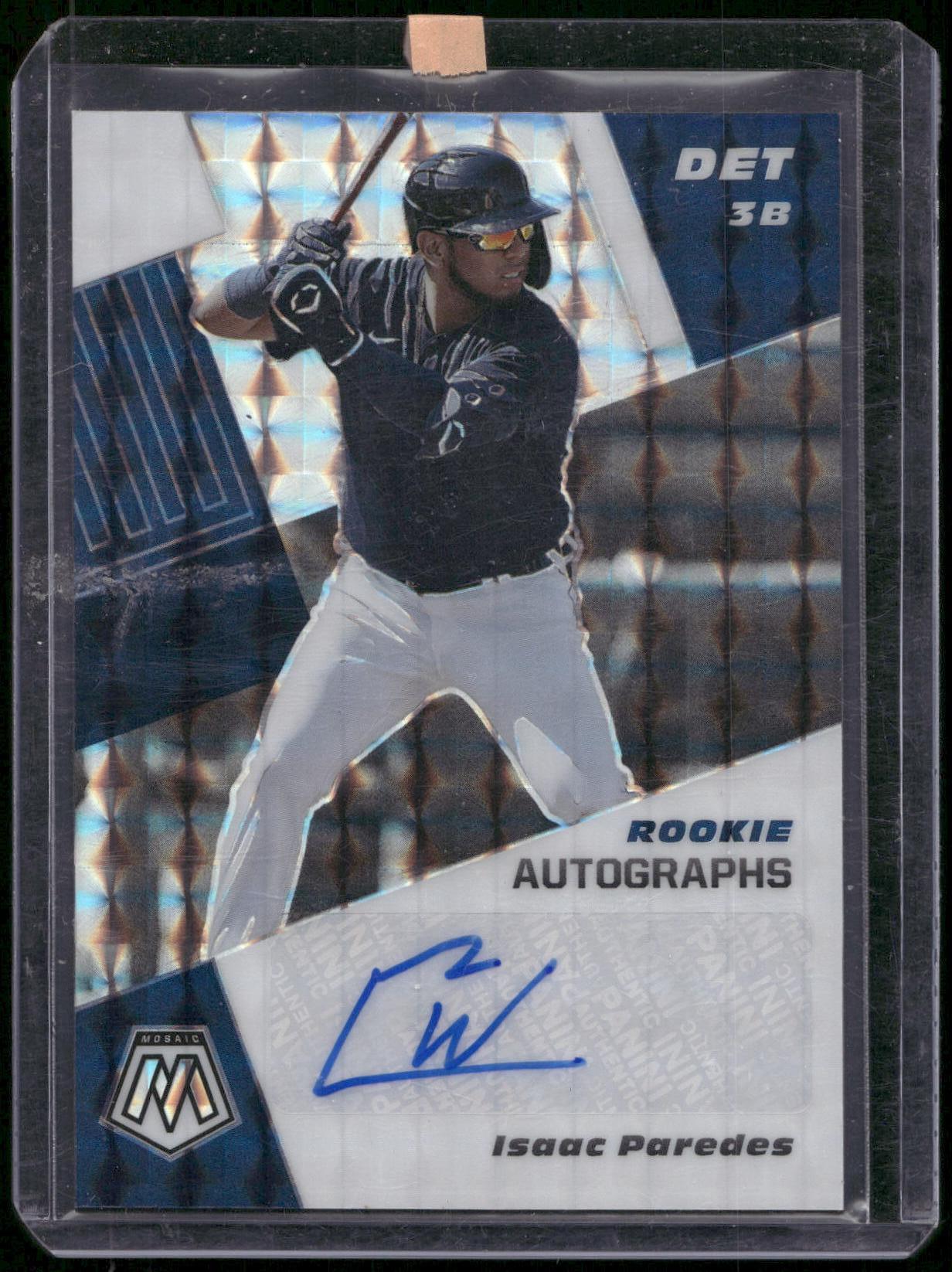 2021 Panini Mosaic #RAM-IP Isaac Paredes Rookie Autographs Mosaic