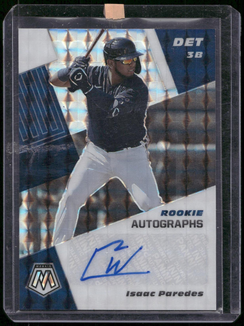 2021 Panini Mosaic #RAM-IP Isaac Paredes Rookie Autographs Mosaic