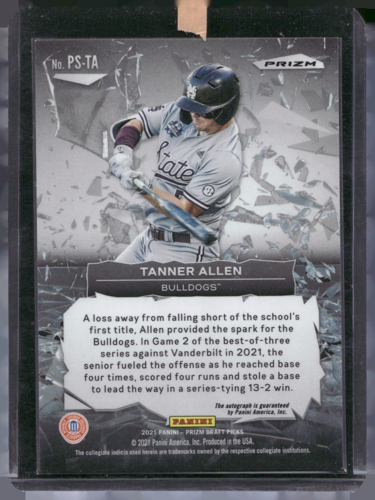 2021 Panini Prizm Draft Picks #PS-TA Tanner Allen Power Surge Prizm