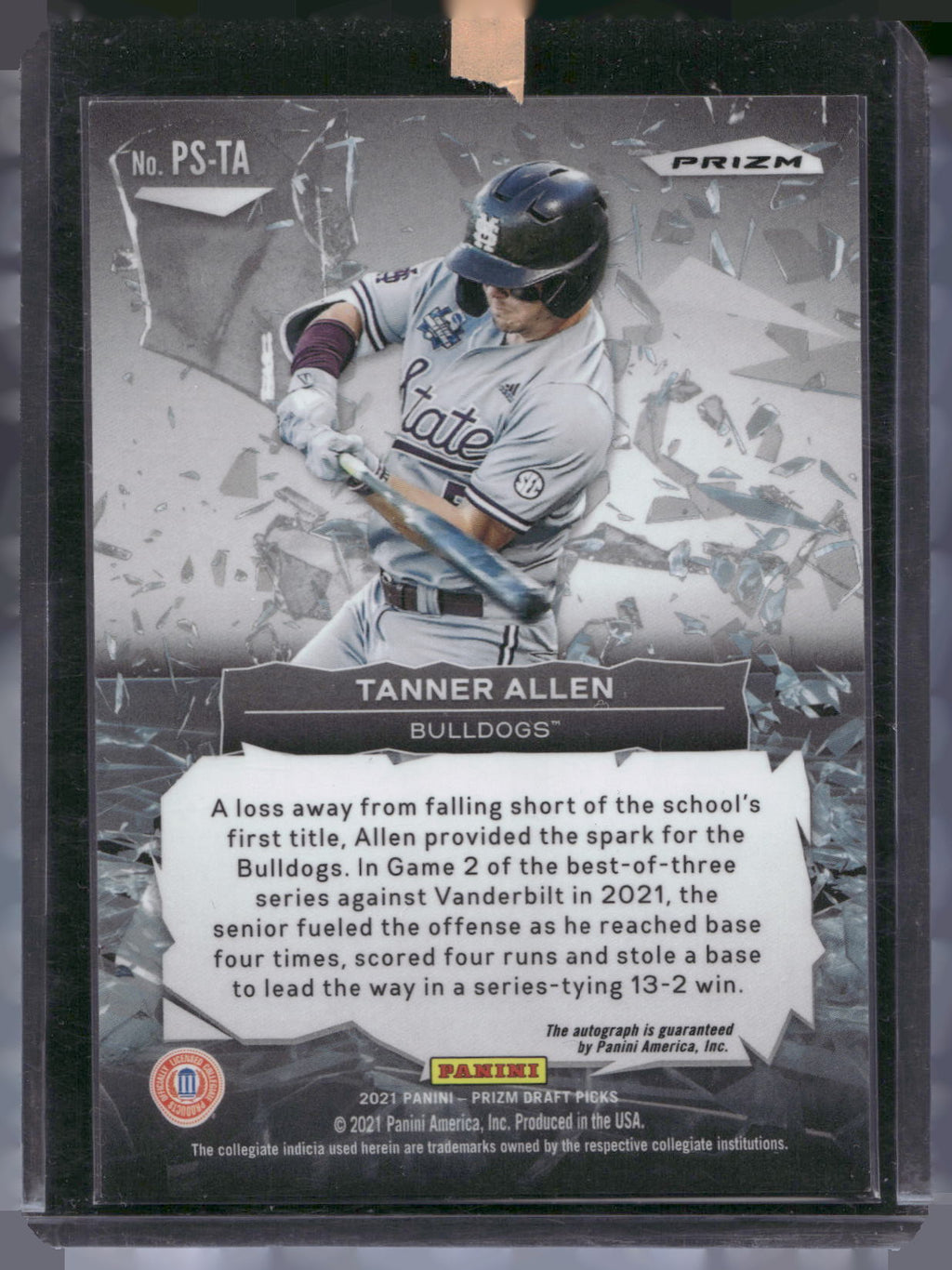 2021 Panini Prizm Draft Picks #PS-TA Tanner Allen Power Surge Prizm