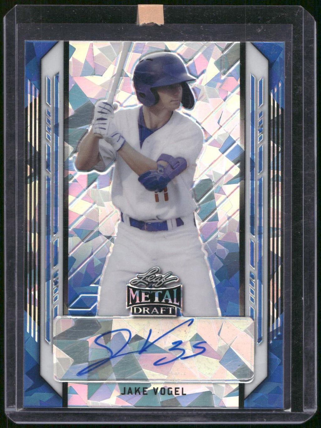 2020 Leaf Metal Draft #BA-JV1 Jake Vogel Blue Crystals