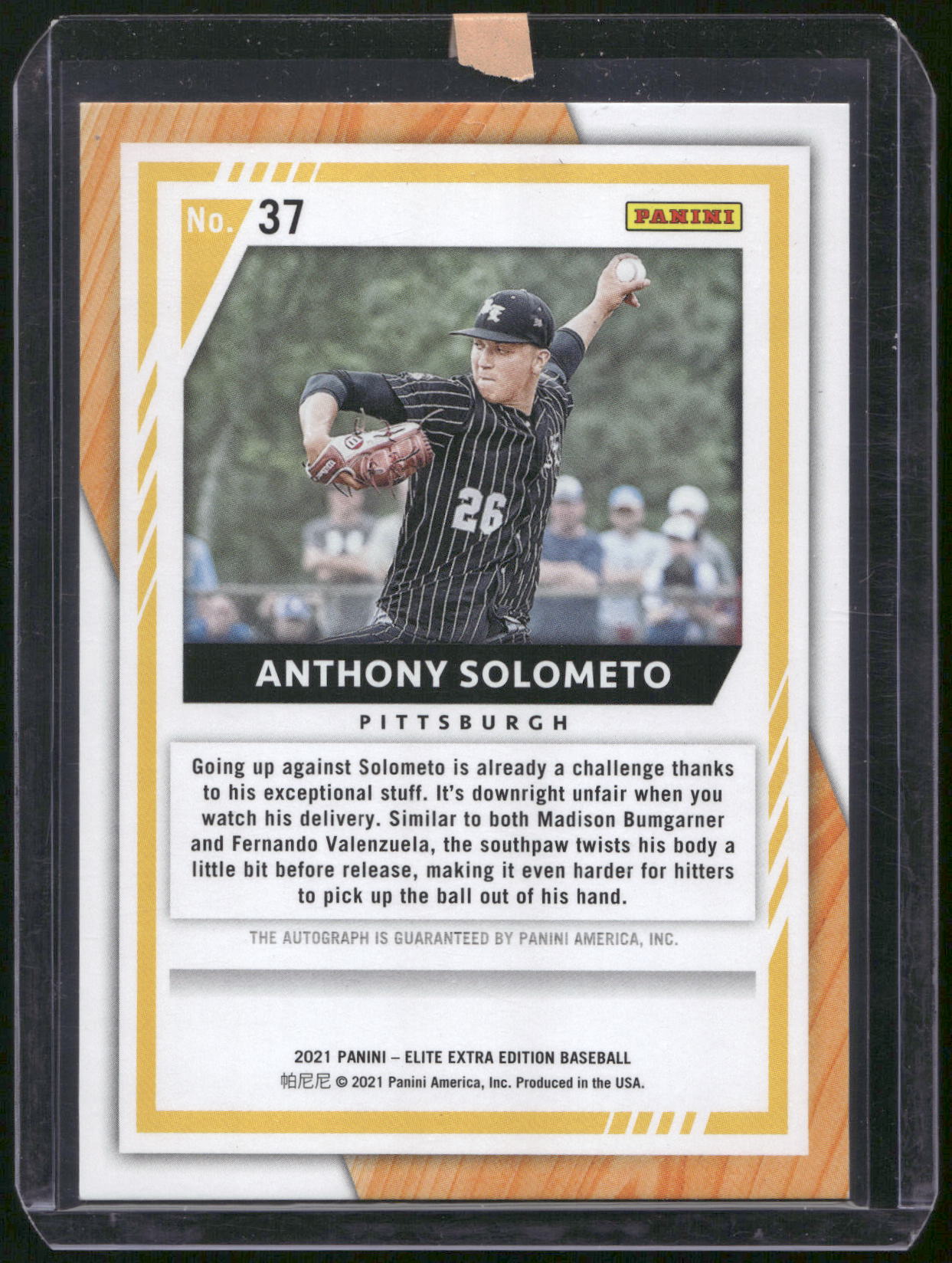 2021 Panini Elite Extra Edition #37 Anthony Solometo Signatures