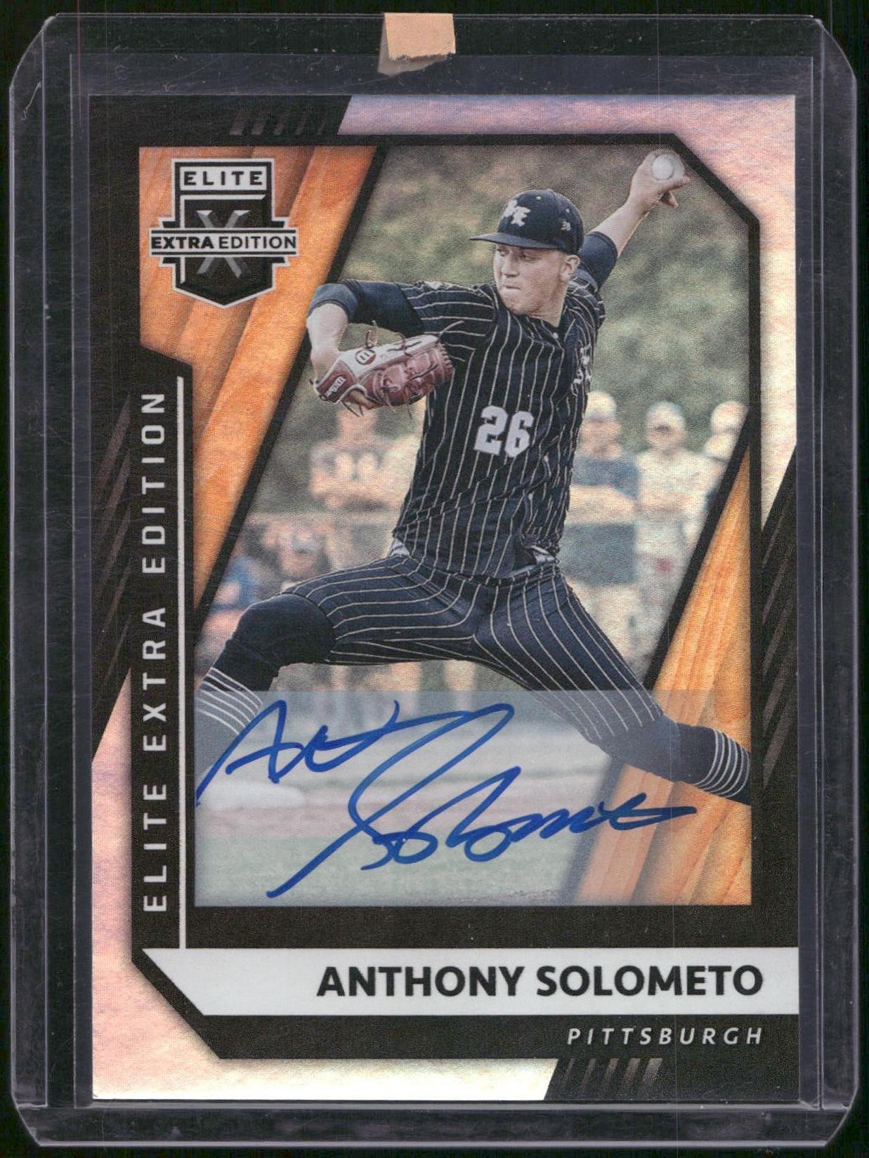 2021 Panini Elite Extra Edition #37 Anthony Solometo Signatures