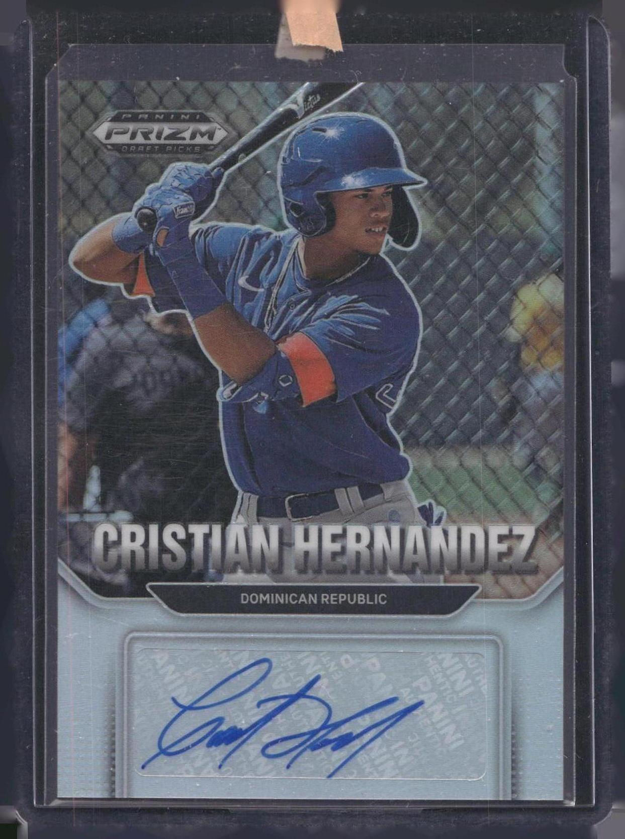 2022 Panini Prizm Draft Picks #AU-HE Cristian Hernandez Autographs