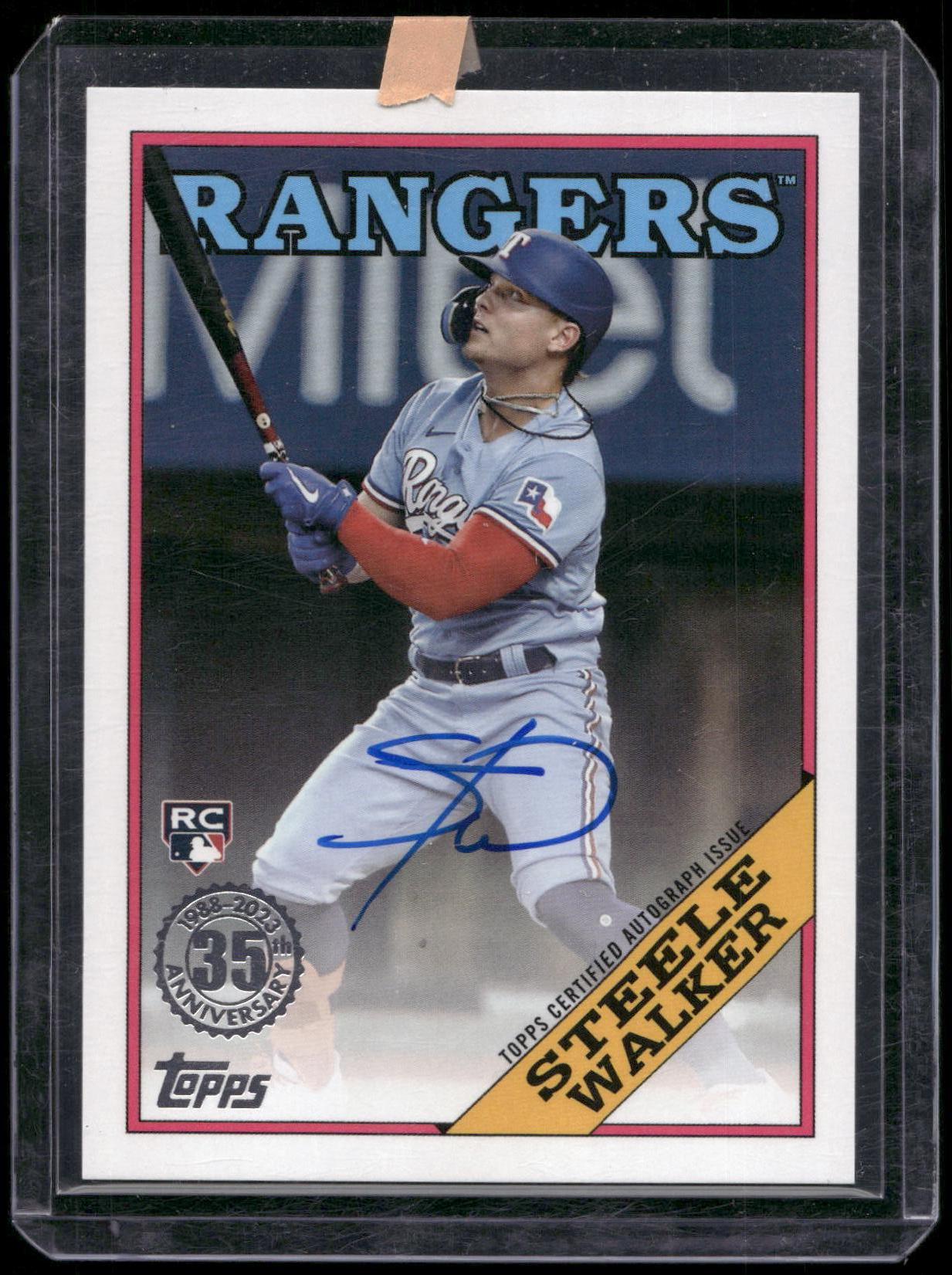 2023 Topps Steele Walker 1988 Anniversary On-Card Auto RC 88BA-SW Rangers