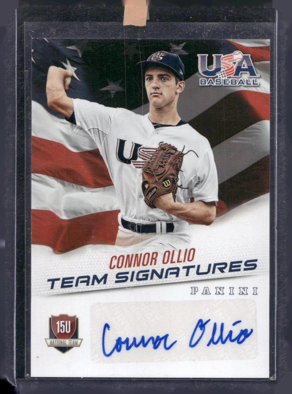 2015 Panini USA Baseball #17 Connor Ollio 15U National Team Signatures