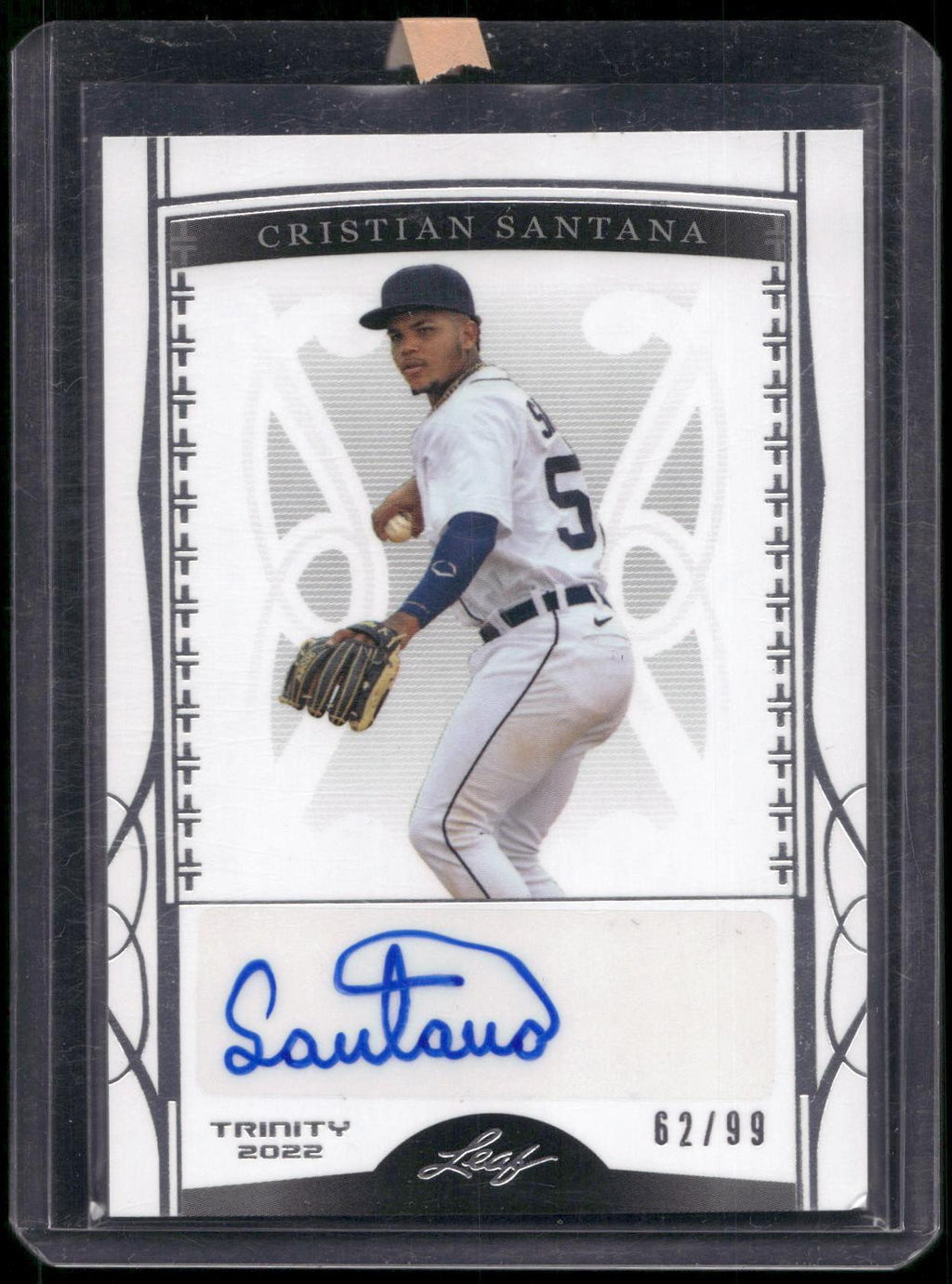 2021 Leaf Trinity #BA-CS1 Cristian Santana Platinum