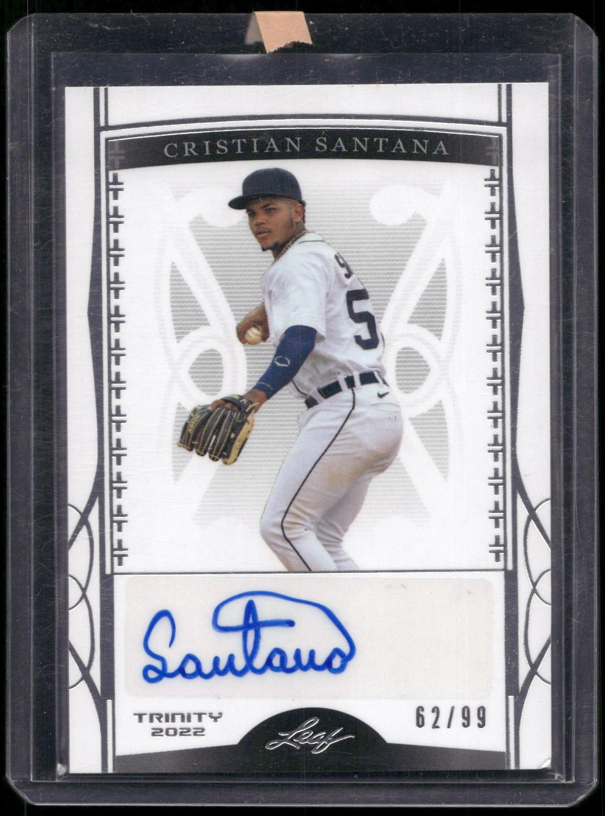 2021 Leaf Trinity #BA-CS1 Cristian Santana Platinum