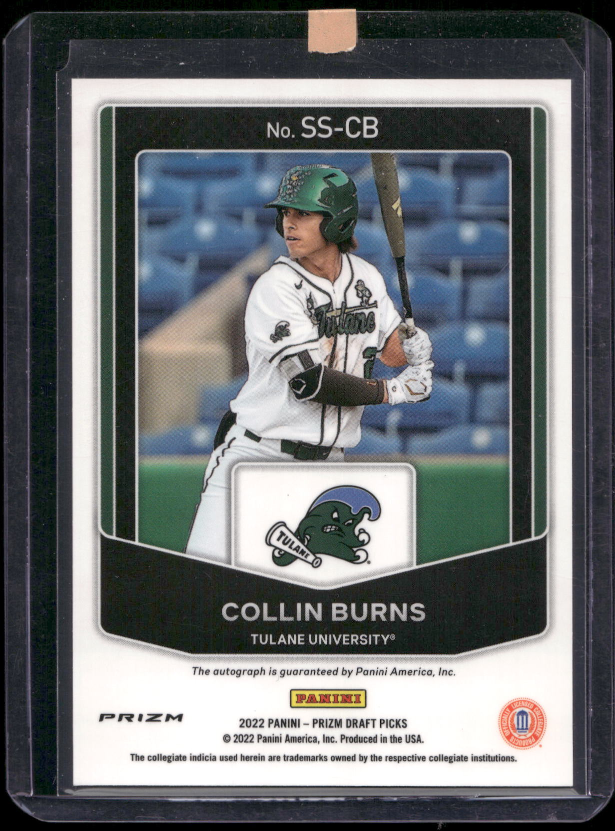 2022 Panini Prizm Draft Picks #SS-CB Collin Burns Signing Sessions