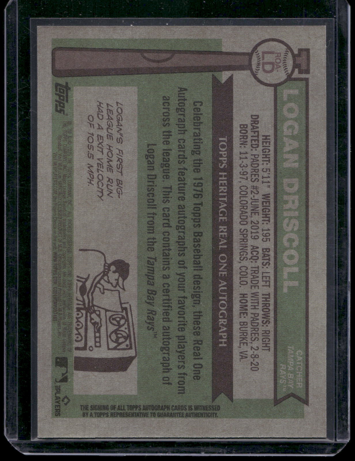 2025 Topps Heritage #ROA-LD Logan Driscoll Real One Autographs