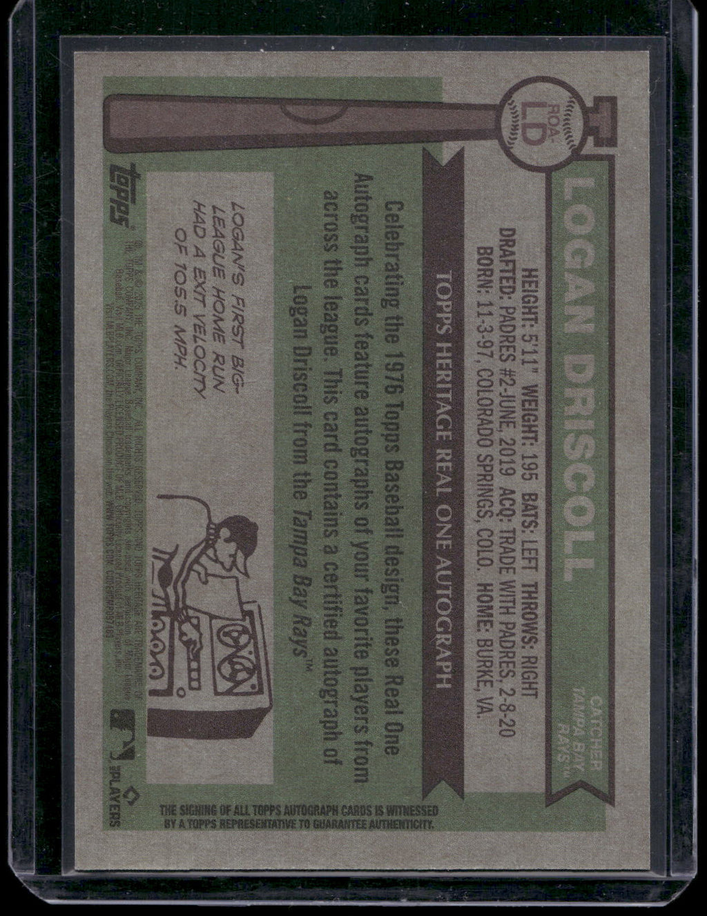 2025 Topps Heritage #ROA-LD Logan Driscoll Real One Autographs