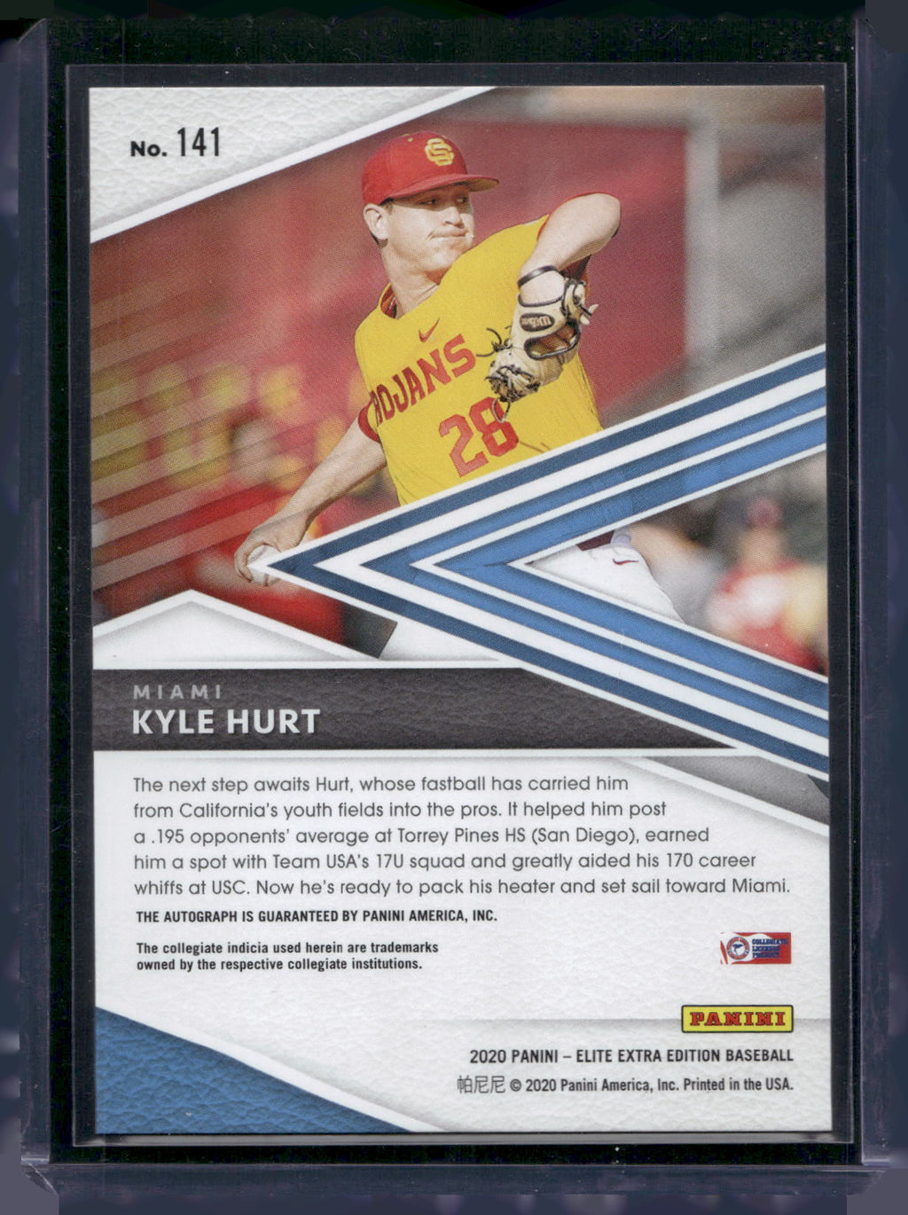 2020 Panini Elite Extra Edition #141 Kyle Hurt Signatures