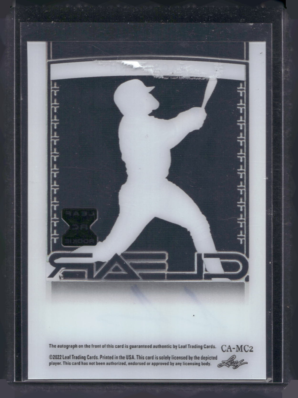 2022 Leaf Trinity #CA-JJ1 Jace Jung Clear Autographs Foil Silver Spectrum