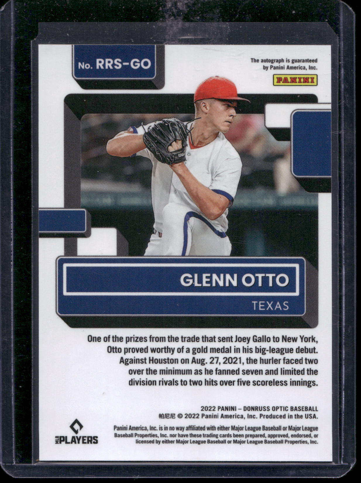 2022 Donruss Optic #RRS-GO Glenn Otto Rated Rookie Signatures