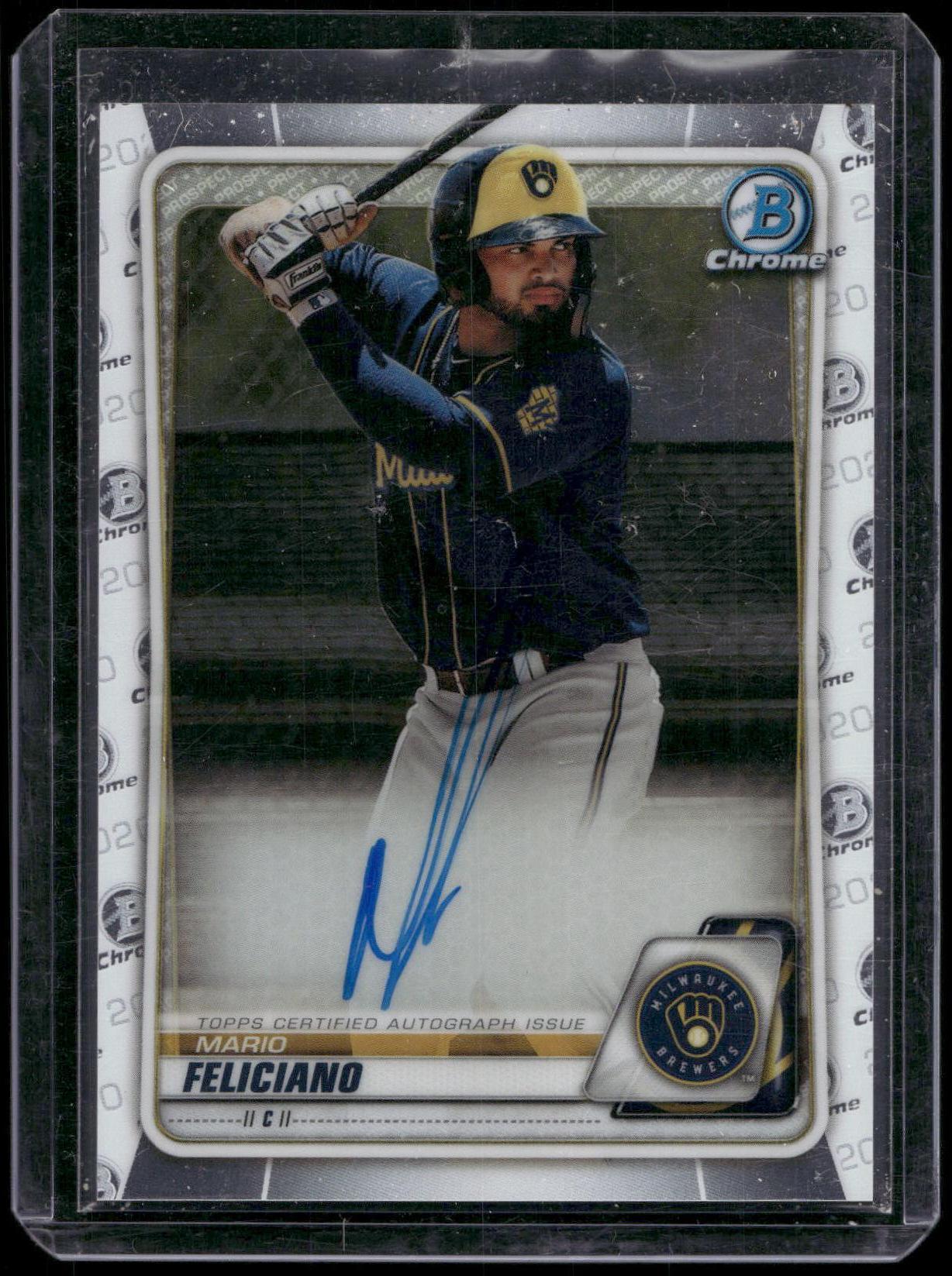 2020 Bowman #CPA-MF Mario Feliciano Chrome Prospect Autographs
