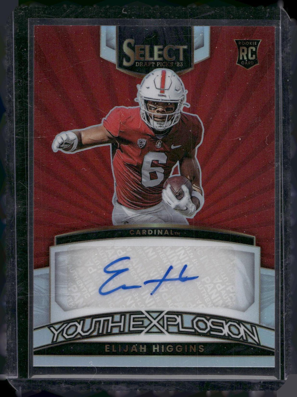 2023 Select Draft Picks Elijah Higgins Youth Explosion Red Prizm Auto YS-EHI