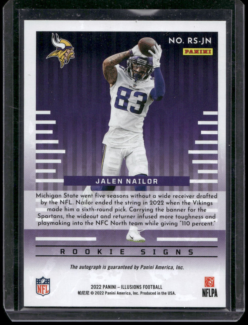 2022 Panini Illusions #RS-JN Jalen Nailor Rookie Signs #/199