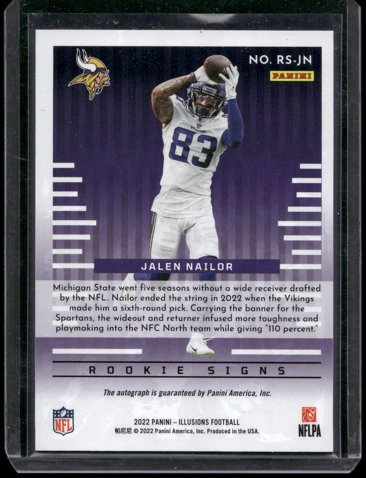 2022 Panini Illusions #RS-JN Jalen Nailor Rookie Signs #/199