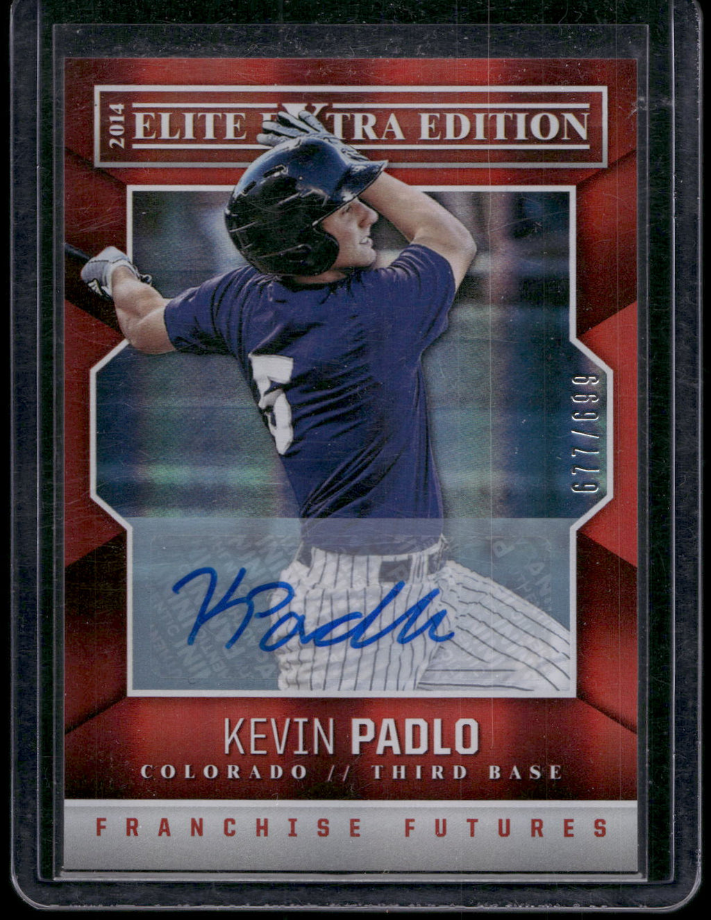2014 Elite Extra Edition Kevin Padlo Franchise Futures Auto /699 RC #51