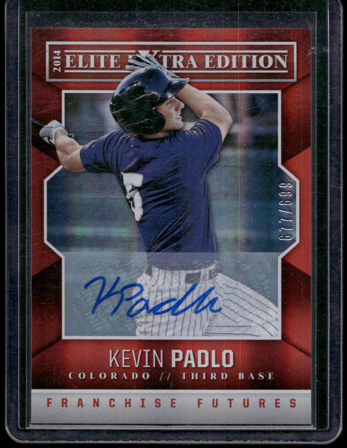 2014 Elite Extra Edition Kevin Padlo Franchise Futures Auto /699 RC #51