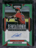 2025 Panini Prizm #SS-JR Justin Riemer Sensational Signatures Green Prizms