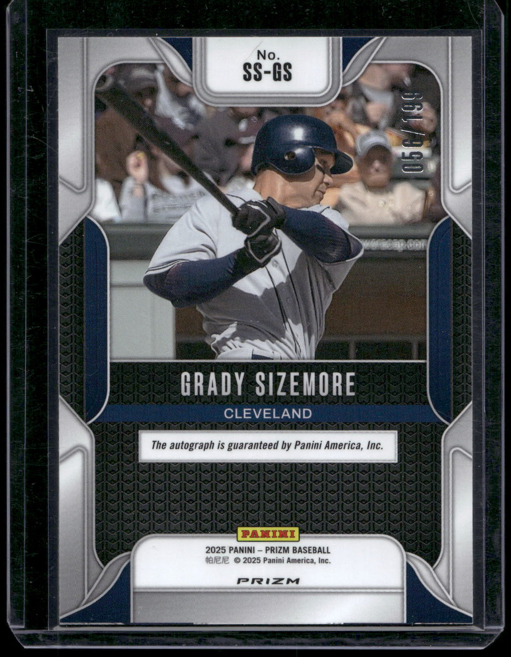 2025 Panini Prizm #SS-GS Grady Sizemore Sensational Signatures