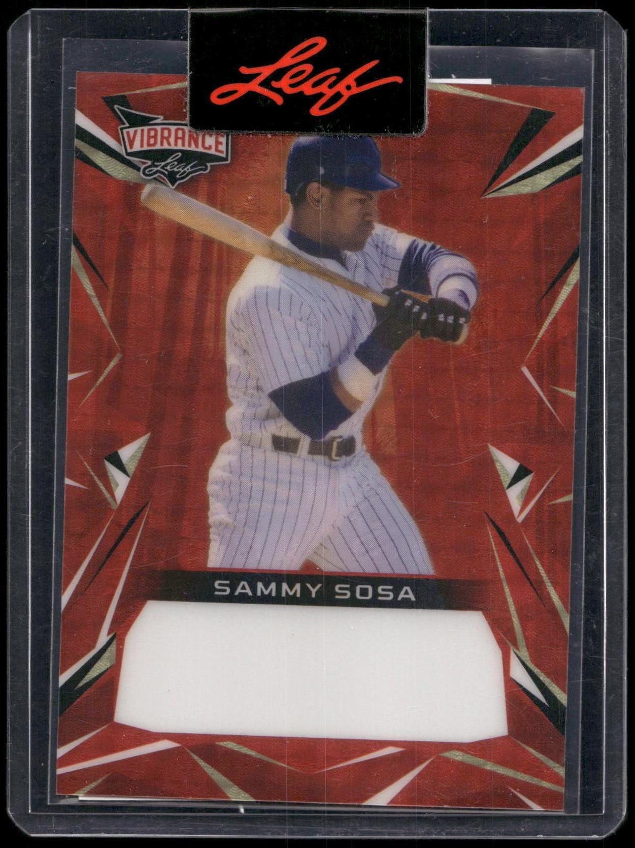 2023 Leaf Vibrance #NNO Sammy Sosa Shimmer Red Pre-Production Proof #/1